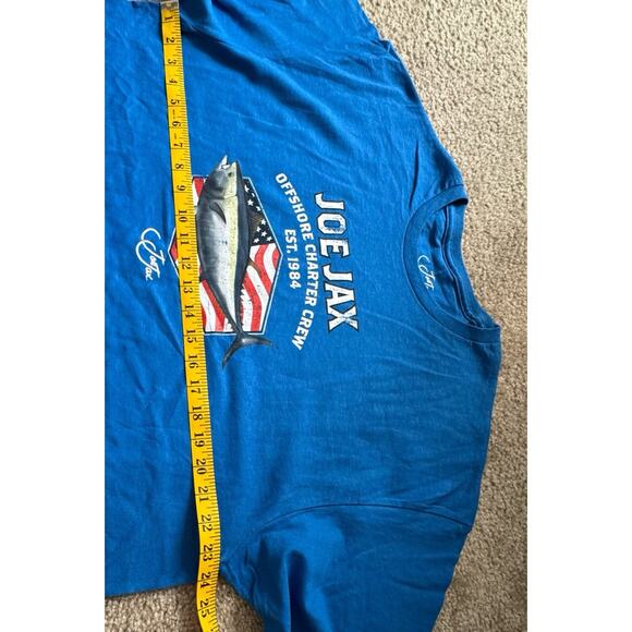 Joe Jax Shirt Adult Offshore Charter Tuna Fishing Shirt 2XL Mens XXL Blue Fish - Picture 4 of 5